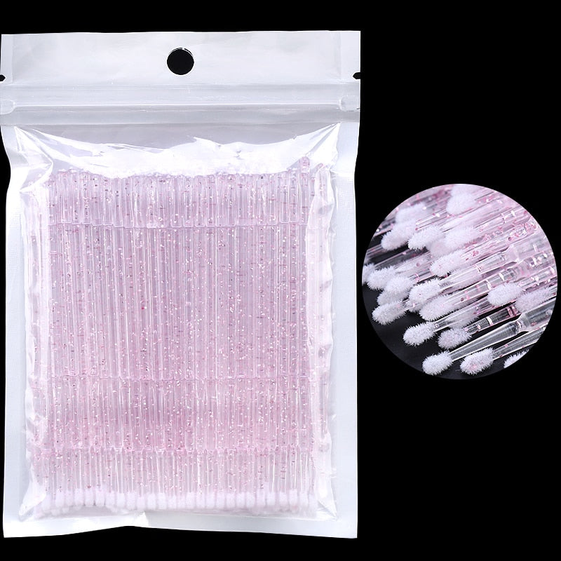 Disposable Eyelash Brushes and Swabs for Lash Extension Removal Disposable Eyelash Brushes and Swabs for Lash Extension Removal